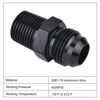 Picture of EVIL ENERGY 8AN Male Flare to 3/8" NPT Pipe Fitting Adapter Aluminum Straight Black