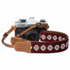 Picture of Camera Strap - 1.5" Cowhide Head Shoulder Neck Strap ,Retro Jacquard Embroidery Multi-pattern camera straps for Cameras and Binoculars,Cute Adjustable Thin Strap for Adults & Kids(Vintage Red）