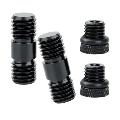 Picture of M12 Thread Rod Cap Plug 15mm Rod Rail Extension Connector Set and Rod End Stopper Screw Applicable for Standard 15mm Rod Support DSLR Shoulder Mount Rig Rail Block Clamp Rods Combination System