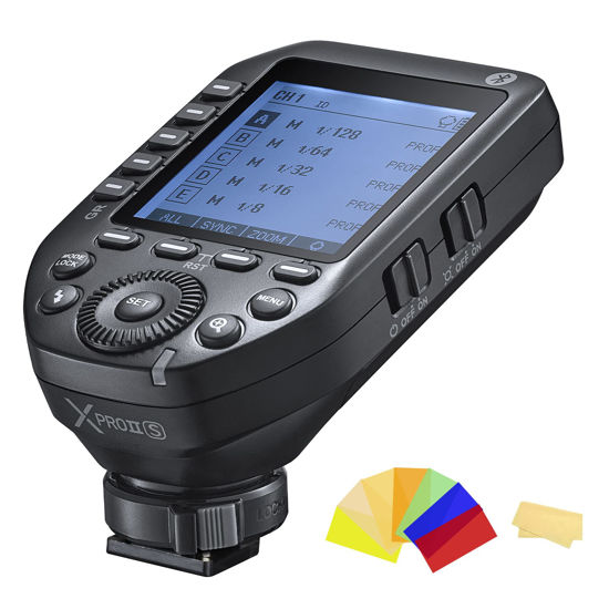 Picture of Godox XProII-S TTL Wireless Flash Trigger Transmitter Compatible for Sony Cameras,2.4G 1/8000s HSS,Bluetooth Connection,New Hotshoe Locking,16 Groups and 32 Channels