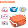 Picture of Kids Camera Case Compatible with Agoigo/for Seckton/for DEKER/for Miiulodi/for Yoophane Digital Waterproof Camera. Portable Camera Storage Box for Cable, Memory Card and Accessories(Bag Only)-Orange