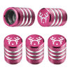 Picture of Tire Valve Stem Cap Cover - (5 Pack) Tire Air Cap Corrosion Christmas Reindeer Antler Antlers Auto Accessories Decoration for Car Truck Bike Pink