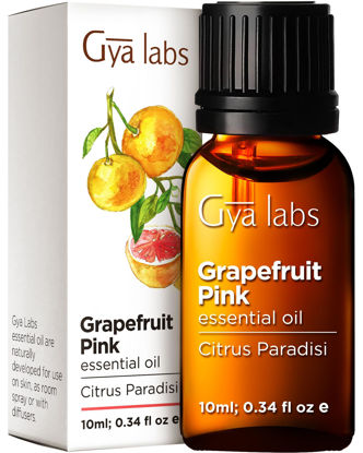 Picture of Gya Labs Grapefruit Essential Oil for Diffuser - 100% Pure and Natural Therapeutic Grade Grapefruit Essential Oil for Skin - Grapefruit Oil Essential Oil for Hair Growth & Aromatherapy (0.34 fl oz)