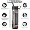 Picture of HYDRO CELL Stainless Steel Insulated Water Bottle with Straw - For Cold & Hot Drinks - Metal Vacuum Flask with Screw Cap and Modern Leakproof Sport Thermos for Kids & Adults (Graphite/Black 24oz)