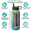 Picture of HYDRO CELL Stainless Steel Insulated Water Bottle with Straw - For Cold & Hot Drinks - Metal Vacuum Flask with Screw Cap and Modern Leakproof Sport Thermos for Kids & Adults (Mint/Green 32oz)