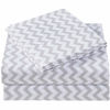 Picture of Mellanni California King Sheet Set - Iconic Collection Bedding Sheets & Pillowcases - Hotel Luxury, Extra Soft, Cooling Bed Sheets - Deep Pocket up to 16" - Easy Care - 4 PC (Cal King, Chevron Gray)