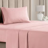 Picture of Twin Size Sheet Set - Twin Bed Sheets for Boys and Girls - Hotel Luxury Bed Sheets - Extra Soft - Deep Pockets - Easy Fit - 3 Piece Set - Wrinkle Free - Baby Pink Bed Sheets - Twins Sheets - 3 PC