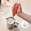 Picture of Powerful Handheld Milk Frother, Mini Milk Foamer, Battery Operated (Not included) Stainless Steel Drink Mixer with Frother Stand for Coffee, Lattes, Cappuccino, Frappe, Matcha, Hot Chocolate.