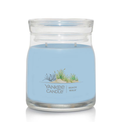 Picture of Yankee Candle Beach Walk Scented, Signature 13oz Medium Jar 2-Wick Candle, Over 35 Hours of Burn Time