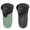 Picture of Contigo West Loop Stainless Steel Vacuum-Insulated Travel Mug with Spill-Proof Lid, Keeps Drinks Hot up to 5 Hours and Cold up to 12 Hours, 16oz 2-Pack, Agave Metallic & Sake Metallic