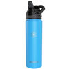 Picture of ICEWATER-24 oz,Insulated Water Bottle With Straw,Stainless Steel,BPA-Free,Powder Coated,Lockable Lid,Leak Proof,Pop-up Top,One-handed Operation (24 oz, Blue)