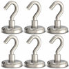 Picture of GREATMAG Magnetic Hooks Heavy Duty, 100 lbs Strong Hooks for Hanging, Magnet with Hook for Cruise, Grill, Fridge, Pack of 6