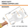 Picture of SELTERM 2pcs 8 AWG 3/8" Stud (Wide Pad) Tinned Copper Wire Lugs, Battery Lugs, Ring Terminals, Battery Cable Ends, 8 Gauge Ring Terminal Connectors, UL Marine Grade Battery Terminal Connectors