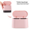 Picture of SUBEKYU Mini Trash Can with Lid,Small Trash Can,Desk Trash Can,Countertop Mini Garbage Cans,Tiny Waste Basket,Pink