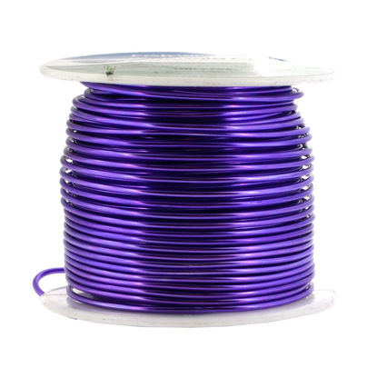 Picture of Mandala Crafts Anodized Aluminum Wire for Sculpting, Armature, Jewelry Making, Gem Metal Wrap, Garden, Colored and Soft, 1 Roll(16 Gauge, Purple)