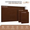 Picture of ONine Leather Repair Patch，Self-Adhesive Couch Patch，Available Anti Scratch Leather 5”X7.9”(12.7cm x 20cm) Peel and Stick for Sofas, Car Seats Hand Bags Jackets(New Brown)