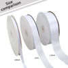 Picture of TONIFUL 1 Inch x 100yds White Satin Ribbon, Thin Solid Color Satin Ribbon for Gift Wrapping, Crafts, Hair Bows Making, Wedding Party Decoration, Sewing, Invitation Cards, Floral Bouquets, Christmas