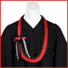 Picture of TFTAFAN Graduation Leis and Graduation Honor Cords Class of 2023 Graduation Ribbon Lei Graduation Necklace Braided Necklaces Graduation gift for for Student Graduation Gifts Party Supplies (red and black, 4)