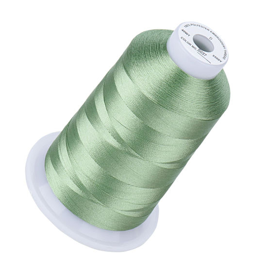 Picture of Simthread Embroidery Thread Grey Green S037 5500 Yards, 40wt 100% Polyester for Brother, Babylock, Janome, Singer, Pfaff, Husqvarna, Bernina Machine