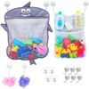 Picture of 2 x Mesh Bath Toy Organizer + 6 Ultra Strong Hooks - The Perfect Bathtub Toy Holder & Bathroom or Shower Caddy - These Multi-use Net Bags Make Baby Bath Toy Storage Easy - For Kids & Toddlers