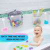 Picture of 2 x Mesh Bath Toy Organizer + 6 Ultra Strong Hooks - The Perfect Bathtub Toy Holder & Bathroom or Shower Caddy - These Multi-use Net Bags Make Baby Bath Toy Storage Easy - For Kids & Toddlers