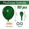 Picture of Voircoloria 105pcs Dark Green Balloons 12inch Hunter Green Balloons for Birthday Dinosaur Baby Shower St. Patrick's Day Summer Jungle Forest Safari Party Decorations