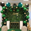 Picture of Voircoloria 105pcs Dark Green Balloons 12inch Hunter Green Balloons for Birthday Dinosaur Baby Shower St. Patrick's Day Summer Jungle Forest Safari Party Decorations