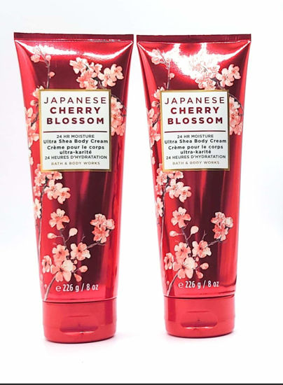 Picture of Bath and Body Works 2 Pack Japanese Cherry Blossom Ultra Shea Body Cream 8 Oz.