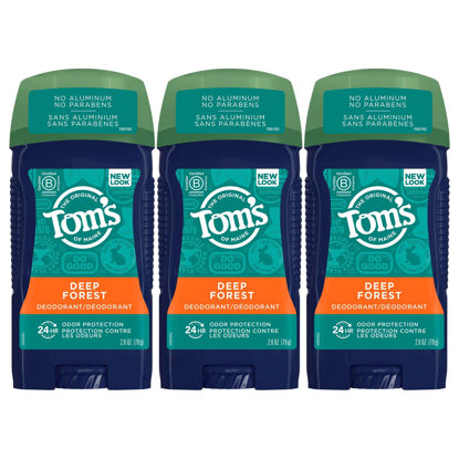 Picture of Tom's of Maine Long-Lasting Aluminum-Free Natural Deodorant for Men, Deep Forest, 2.8 oz. 3-Pack (Packaging May Vary)