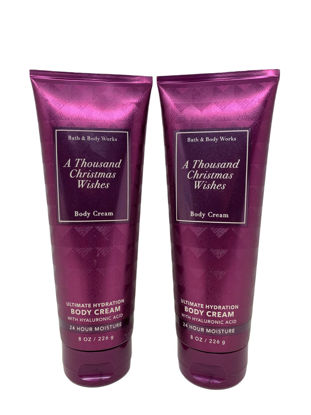 Picture of Bath and Body Works A Thousand Christmas Wishes 2 Pack Ultra Shea Body Cream 8 Oz. (A Thousand Christmas Wishes)