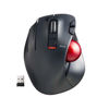 Picture of ELECOM EX-G Left-Handed Trackball Mouse, 2.4GHz Wireless, Thumb Control, 6-Button Function, Ergonomic Design, Optical Gaming Sensor, Smooth Red Ball, Windows11, macOS (M-XT4DRBK-G)