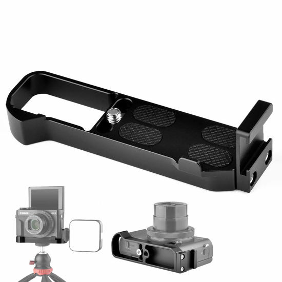 Picture of Camera Extension Base Plate for Canon G7X Mark III and Mark II, Easy Hood Video Shooting Vlogging Accessories Microphone Light Bracket with Cold Shoe Mount