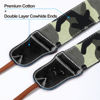 Picture of Camouflage Camera Strap - Double Layer Cowhide Ends,2"Pure Cotton Vintage Woven forest Camo Camera Strap,Universal Neck & Shoulder Strap Adjustable for All DSLR / SLR Cameras,Gift for Photographers