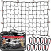 Picture of TireTek Truck Bed Cargo Net for Cars & SUVs - 3' x 4' Stretches to 6' x 8' Cargo Net - Small Truck Bed Net w/ 12 Metal Carabiners - for Frontier, Tacoma, Colorado & Subaru Crosstrek Accessories