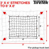 Picture of TireTek Truck Bed Cargo Net for Cars & SUVs - 3' x 4' Stretches to 6' x 8' Cargo Net - Small Truck Bed Net w/ 12 Metal Carabiners - for Frontier, Tacoma, Colorado & Subaru Crosstrek Accessories