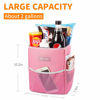 Picture of HOTOR Car Trash Can with Lid and Storage Pockets, 100% Leak-Proof Car Organizer, Waterproof Car Garbage Can, Multipurpose Trash Bin for Car - Pink