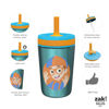 Picture of Zak Designs Blippi Kelso Tumbler Set, Leak-Proof Screw-On Lid with Straw, Bundle for Kids Includes Plastic and Stainless Steel Cups with Bonus Sipper, 3pc Set, Non-BPA,15 fl oz