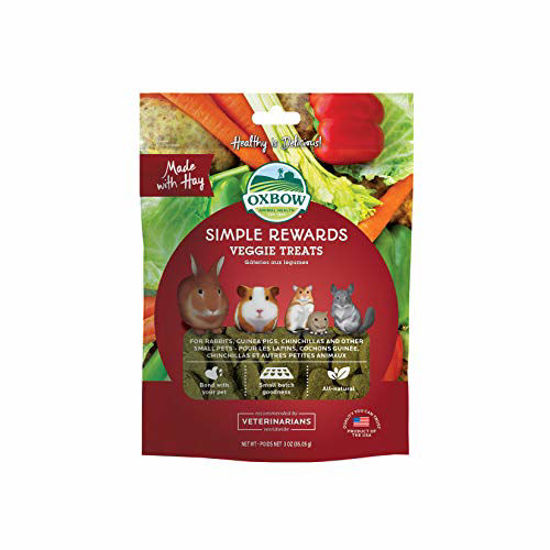 Picture of Oxbow Simple Rewards Veggie and Hay Blend Treats for Rabbits, Guinea Pigs, Chinchillas, and Small Pets