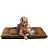 Picture of Dog Beds Crate Pad for Large Dogs Fit Metal Dog Crates,Ultra Soft Dog Crate Bed Washable & Anti-Slip Kennel Pad for Dogs Cozy Sleeping Mat,Brown 42inch