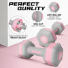 Picture of Yes4All Adjustable Dumbbells For Women/Non-Slip & Safe PP Plastic-Coated Dumbbell Sets (Pair) With Easy 3.68-To-5 LBS Weights Change, Anti-Roll Hex Shape, Pleasing & Compact Design For Any Routine