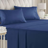 Picture of Queen Size Sheet Set - Breathable & Cooling - Hotel Luxury Bed Sheets - Extra Soft - Deep Pockets - Easy Fit - 4 Piece Set - Wrinkle Free -Comfy - Navy Blue Bed Sheets - Queen Royal Sheets