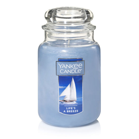 Picture of Yankee Candle Life’s A Breeze Scented, Classic 22oz Large Jar Single Wick Candle, Over 110 Hours of Burn Time