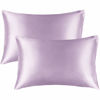 Picture of BEDELITE Satin Pillowcase for Hair and Skin, King Pillow Cases Set of 2 Pack Super Soft Silky Lavender Pillow Case with Envelope Closure (20x40 Inches)