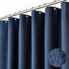 Picture of Dynamene Long Shower Curtain - 78 inch Long Waffle Weave Heavy Duty Fabric Shower Curtains for Bathroom, Neutral Weighted Hotel Spa Luxury Bath Curtain Set with 12 Plastic Hooks,72x78,Navy Blue