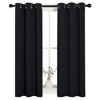 Picture of NICETOWN Cafe Blackout Curtains and Drapes for Shack, 2 Panels, 29 inches Wide by 40 inches Long,Black, Solid Thermal Insulated Grommet Blackout Drapery Panels for Window