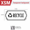 Picture of Recycle and Trash Logo Symbol - Elegant Golden Look for Trash Cans, Containers, and Walls - Laminated Vinyl Decal (XSmall, Black/Transparent 2)