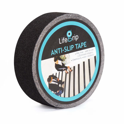 Picture of Anti Slip Traction Tape, 2 Inch x 60 Foot - Best Grip, Friction, Abrasive Adhesive for Stairs, Tread Step, Indoor, Outdoor (2" X 60')