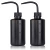 Picture of Tattoo Wash Bottle- Melphoe 2Pcs 250ml Water Squirt Bottle Succulent Watering, Safety Rinse Bottle Watering Tools, Economy Plastic Squeeze Washing Bottle for Medical Lab, Tattoo Supplies, Irrigation Squeeze Sprinkling Can Wash Plant Bottle (Black)