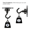 Picture of E BAVITE Black Magnetic Hooks 25LB for Cruise, Grill, Towel, Indoor Hanging, Kitchen, Workplace, Mikede Office and Garage - 6 Pack