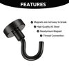 Picture of E BAVITE Black Magnetic Hooks 25LB for Cruise, Grill, Towel, Indoor Hanging, Kitchen, Workplace, Mikede Office and Garage - 6 Pack